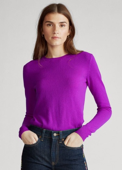 Sueter Polo Ralph Lauren Mujer Morados - Washable Cashmere - REDMC0538